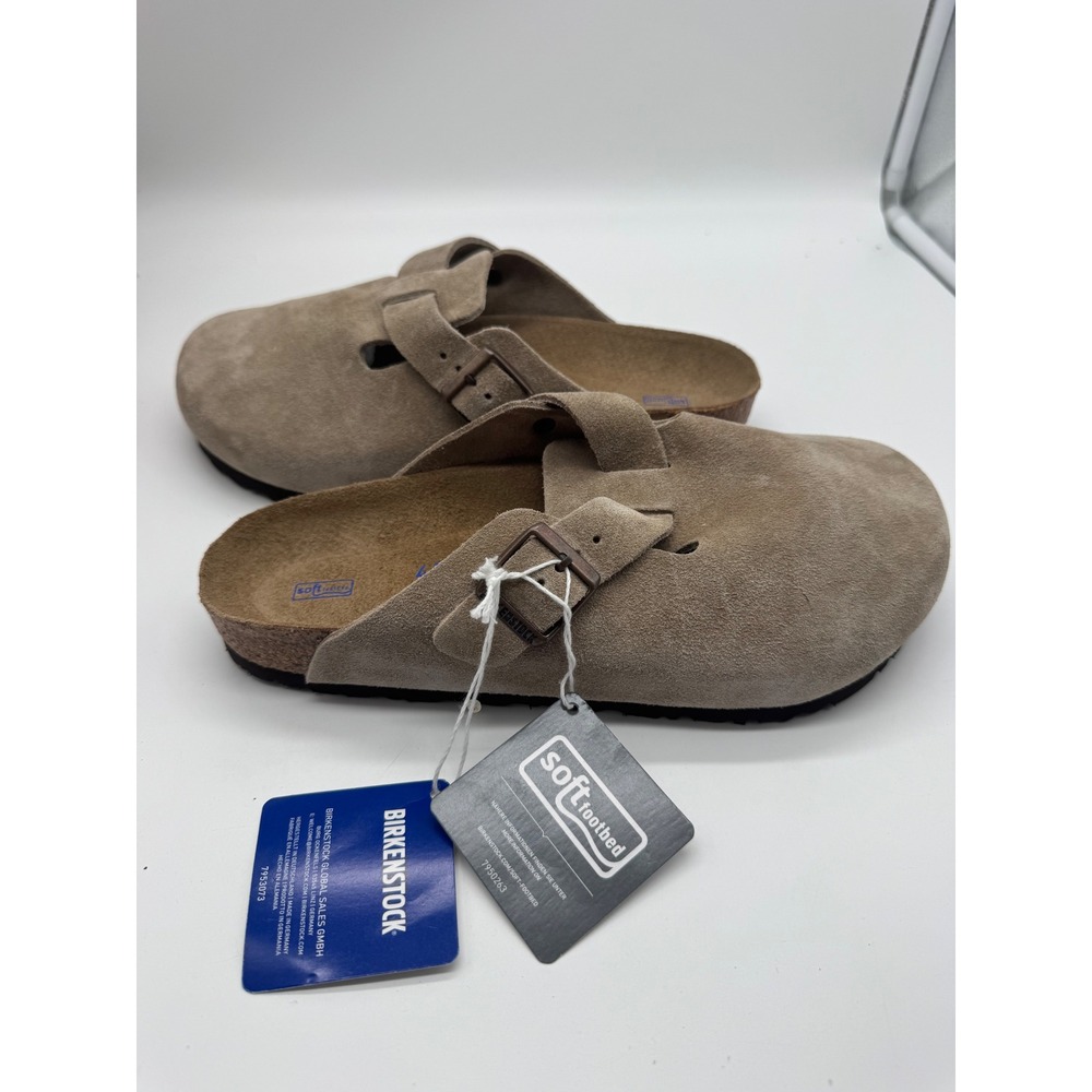 Women’s Suede Slip-On Clog in Taupe - Picture 2 of 4